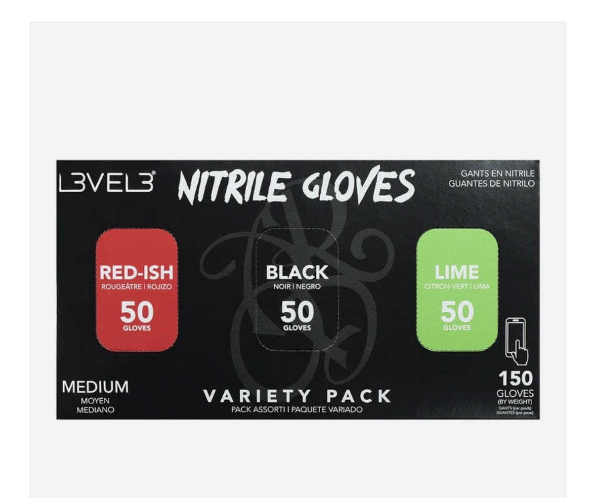 L3VEL3 Variety Pack Nitrile Gloves