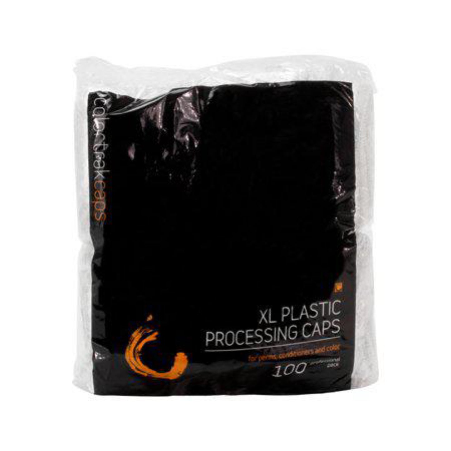 Colortrak Professional Bouffant Processing Caps, Single Use, Contain Hair During Perms, Conditioners, Relaxers, and Coloring, 21 Inch Diameter, Clear Plastic, Usable as Shower Cap