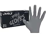 L3 Level 3 Nitrile Gloves - Professional Heavy Duty Disposable Gloves - Latex Free - Fits Snug