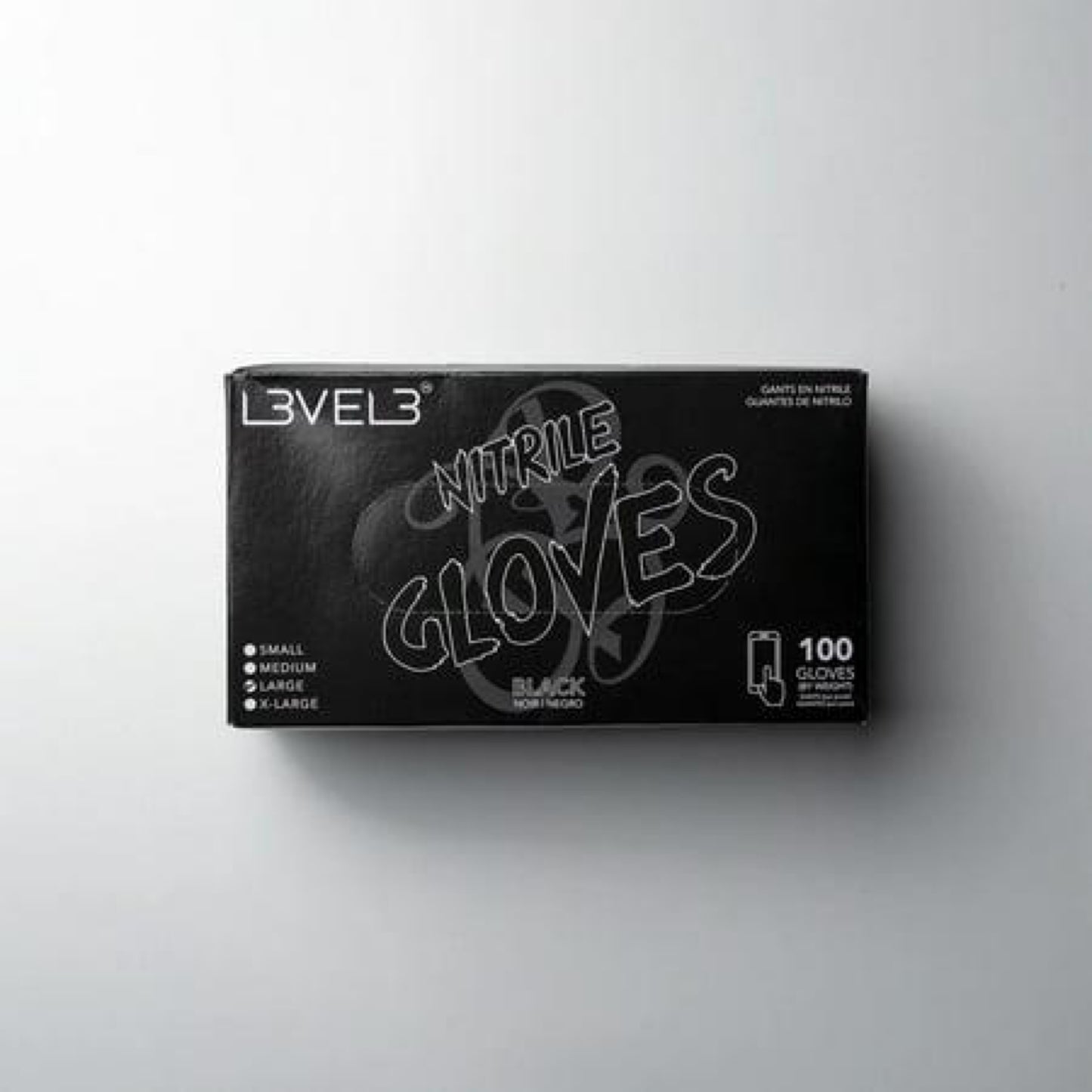 L3VEL3 Black Nitrile Gloves Gloves S