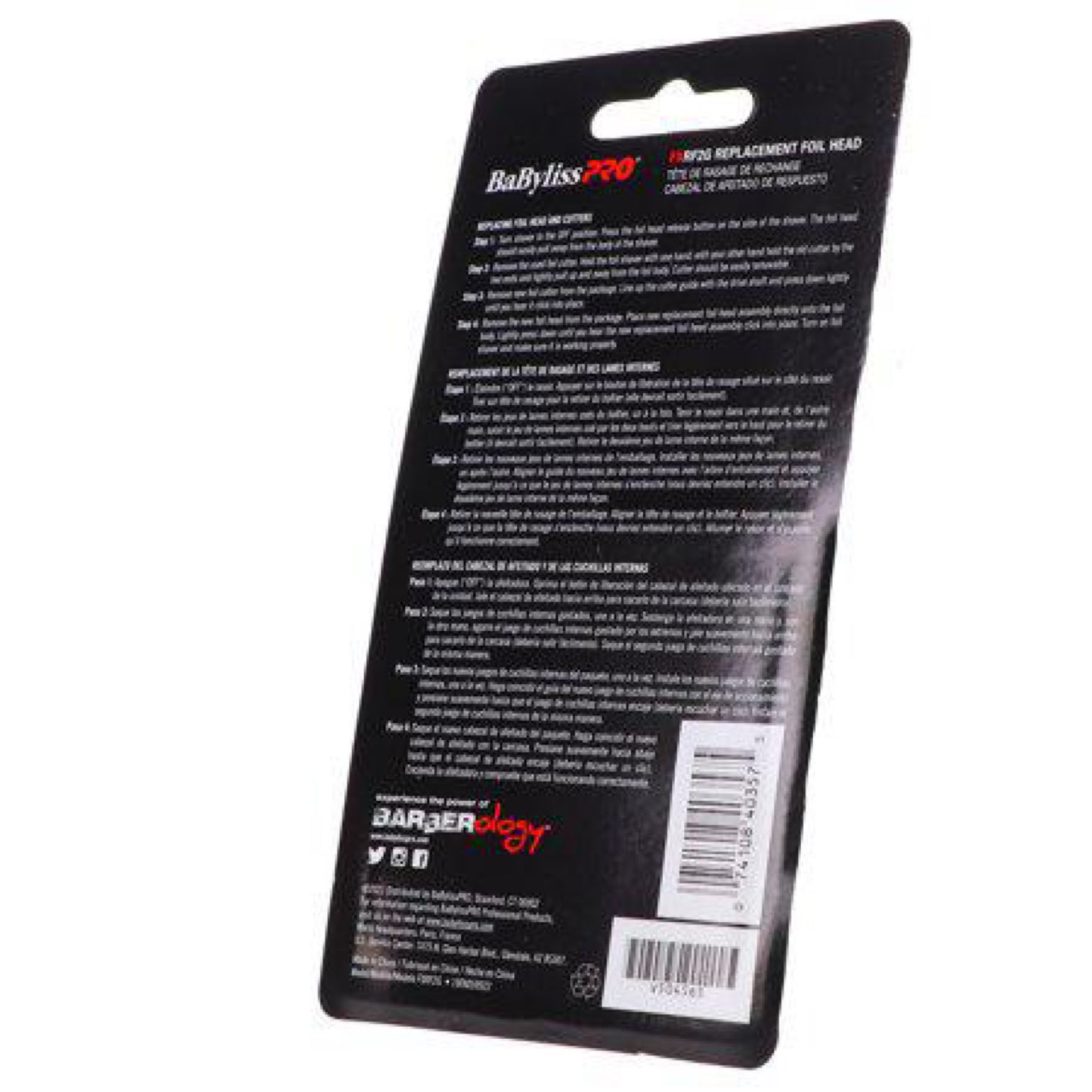 Babylisspro Barberology FXRF2G Double Foil Replacement Foil & Cutters for FXFS2